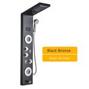 GobekUsa LED Light Shower Panel Faucet with Waterfall Rain Shower Head and Massage Jets