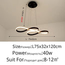 GobekUsa Gold LED Pendant Light Kitchen Dinning Room Music Lamp Shade, Lustres Luminaire Fixtures