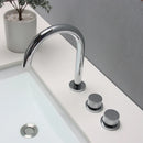 GobekUsa Black & Brushed Gold Basin Faucets: Total Brass 3-Hole Waterfall Sink Faucet