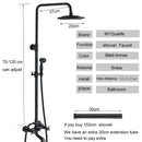 GobekUsa Black Brass Bath Shower Faucet Set with Handshower and Tub Spout