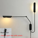 GobekUsa Industrial Loft Wall Lamp: Creative Long Arm Bedside Reading Light