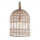 GobekUsa Bronze 1-Light Crystal Chandelier French Lighting for Kitchen, Living Room, Dining, Bedroom