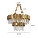GobekUsa Gold Metal Crystal Chandelier Pendant with G9 Led Bulb