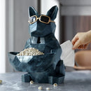 GobekUsa Cool Dog Tissue Box Holder with Storage Box Home Office Decor Dog Figurine