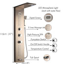GobekUsa LED Panel Bath Faucet with Digital Display and Massage Spa Jets