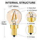 GobekUsa Gold-Tinted Glass LED Filament Bulb, 1W, Warm White (2200K) for Solar Battery Camping