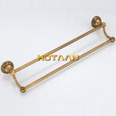GobekUsa Antique Brass Towel Holder Single Bar Rack. Solid Aluminium Rail, 30/40/45/50/60cm.