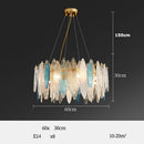 GobekUsa Art Deco Glass Iron LED Chandelier for Dinning Room
