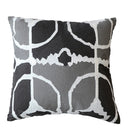 GobekUsa Grey Embroidered Cotton Pillow Cover 45x45cm for Home Decor and Living Room