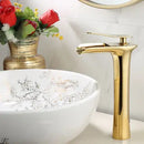 GobekUsa Grey Waterfall Brass Basin Faucet - Hot Cold Mixer Tap for Bathroom Sink