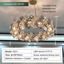 GobekUsa Crystal Chandelier: High-End LED Pendant Light for Living Room, Dining Room & Kitchen