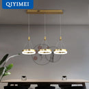 GobekUsa LED Pendant Lights: Modern Black & White Acrylic Fixture with Remote Control
