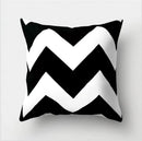 GobekUsa Black White Flocking Pillowcase 45*45cm Fashion Living Room Sofa Cushion