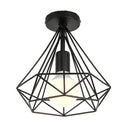 GobekUsa Iron Cage Ceiling Lamp: Modern Nordic LED Light Fixture for Kitchen, Living Room, Bedroom
