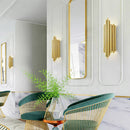 GobekUsa Golden LED Tube Wall Sconce Light for Living Room, Dining Hall, Stair Decor