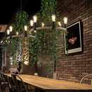 GobekUsa Green Leaf Chandelier: Multi Heads Simulation for Bar, Milk Tea Shop, Corridor Lighting