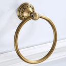 GobekUsa Antique Brass Round Towel Ring for Elegant Bathroom - Wall Mounted Classic Design