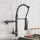 GobekUsa LED Kitchen Faucet Pull Down Mixer Tap Hot Cold Water Vessel Sink Brass