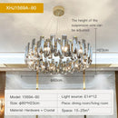 GobekUsa Crystal LED Chandelier for Elegant Living Room, Dining, Bedroom, Kitchen