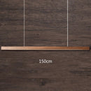 GobekUsa Black Walnut Log Strip Pendant Light for Dining Room, Office, and Bar