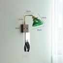 GobekUsa Clear Glass LED Wall Lights with Pull Chain Switch, Rotate Modern Nordic Wall Lamp