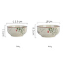 GobekUsa 6/7 Inch Ceramic Ramen Bowl - Large Soup Noodle Bowl for Kitchen and Hotel Use