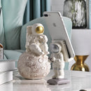 GobekUsa Astronaut Phone Holder Figurine Home Decor Space Man Sculpture Cosmonaut Statue