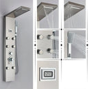 GobekUsa Black Rainfall Shower Panel Set with Massage System and Temperature Screen