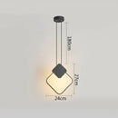 GobekUsa Black Ring Pendant Lamp Dimmable LED Ceiling Hanging Light