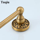 GobekUsa Antique Bronze Carved Bathroom Accessories Set: Towel Rack, Paper Holder, Toilet Brush Holder, Hooks