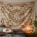 GobekUsa Celestial Floral Moon Phase Tapestry for Aesthetic Room Decor