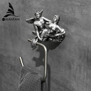 GobekUsa Bronze Towel Rack: Wall Mounted Brush Towel Ring for Romantic Series Shower Room