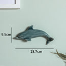 GobekUsa Dolphin Fish Ocean Background Ceramic Wall Decoration for Children's Room