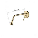 GobekUsa Brushed Gold Basin Faucet, Hot & Cold Mixer Tap, In-Wall Water Drop Faucet