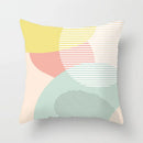 GobekUsa Geometric Stitch Print Pillow Cover - Modern Minimalist Office Cushion