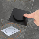 GobekUsa Brass Shower Floor Drain Black/Chrome Square Cover Grate Waste