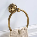 GobekUsa Antique Brass Round Towel Ring for Elegant Bathroom - Wall Mounted Classic Design