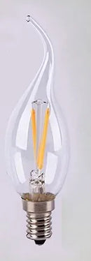 GobekUsa Frosted E14 LED Candle Crystal Lamp Warm White Retro Filament Bulb