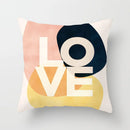 GobekUsa Geometric Stitch Print Pillow Cover - Modern Minimalist Office Cushion