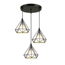 GobekUsa Diamond Pendant Lights Trio for Modern Dining Room and Kitchen