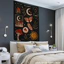 GobekUsa Cactus Moon Starry Sky Tapestry - Psychedelic Hippie Boho Wall Hanging