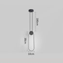 GobekUsa Black Ring Pendant Lamp Dimmable LED Ceiling Hanging Light