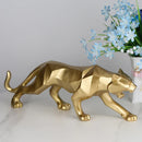 GobekUsa Black Panther Resin Geometric Statue Decor Ornament