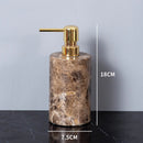 GobekUsa Emperador Dark Marble Bathroom Set: Toothbrush Holder, Soap Dish, Soap Dispenser