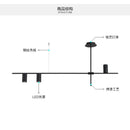 GobekUsa Black Minimalist Dining Room Chandelier: Modern Nordic Long Lights for Stylish Lighting