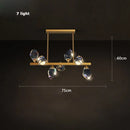 GobekUsa Crystal Copper Round Chandelier: Elegant LED Suspension Lamp for Dinning Room
