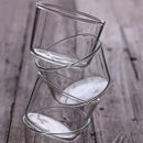 GobekUsa Glass Dessert Cup Set, 250ml High Temperature Resistant Milk Tea Pudding Water Bottle