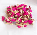 GobekUsa 50-Pack Romantic Heart Shape Wood Clips for Home Décor and Parties