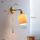 GobekUsa LED Ceramic Wall Sconce with Knob Switch for Bedroom Bathroom Mirror Lighting