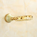 GobekUsa Gold Bathroom Accessories Set: Shelf, Towel Rack, Holder, Brush Holder, Bath Hardware
